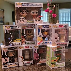 9 ASSORTED FUNKO POP Collectibles